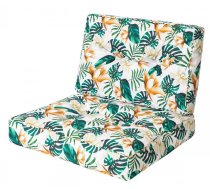 Sēdekļu spilvenu komplekts Hobbygarden Kaja R1 KAJBIK11, balta/zaļa/oranža, 39 x 50 cm