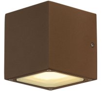 Āra sienas lampa SLV Sitra Cube, 4.5W, GX53, IP44, brūna, 10.8 cm x 11.5 cm