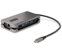 Adapteris StarTech USB-C Multiport Adapter USB-C Vīrietis, 2xUSB 3.2/USB-C 3.2/HDMI/VGA/RJ-45/USB-C PD Sieviete, 0.3 m, pelēka