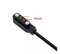 iWear CH2 Universāls USB 1m Vada Lādētājs Viedajam Pulkstenim 2-pin 4mm magnētisks