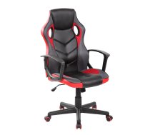 Spēļu krēsls ModernHome, 61 x 60.5 x 106 - 118 cm, melna/sarkana