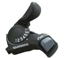 Pārslēdzēju rokturis Shimano Tourney SL-TX30, plastmasa/gumija, melna