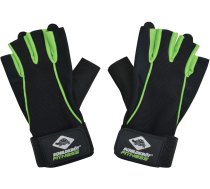 Treniņu cimdi Schildkrot Fitness Pro Gloves, melna/zaļa, S/M