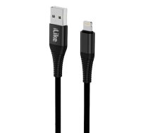 iLike CCI01 Izturīgs TPE USB uz Lightning iPhone & iPad Ātrs 3.1A Uzlādes Kabelis 1m Melns