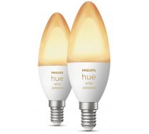 Spuldze Philips Hue LED, B39, balta, E14, 4 W, 320 - 470 lm, 2 gab.