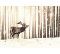 Fototapete Artgeist Deer In The Snow (Sepia) SFT1869, 70 cm x 100 cm