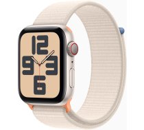 Viedais pulkstenis Apple Watch SE GPS 40mm Starlight Aluminium Starlight Sport Loop, bēša