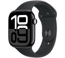 Viedais pulkstenis Apple Watch Series 10 GPS + Cellular 46mm Aluminium Case Black Sport Band S/M, jet black