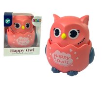 Rotaļlieta Lean Toys Happy Owl 12082, 8 cm, rozā