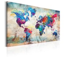 Reprodukcija Artgeist World Map: Colourful Madness KR33, 30 cm x 20 cm