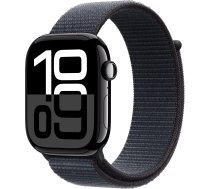 Viedais pulkstenis Apple Watch Series 10 GPS 46mm Jet Case Ink Sport Loop, black aluminium