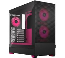 Datora korpuss Fractal Design Pop Air RGB TG Clear Tint, melna/fuksīna (magenta)