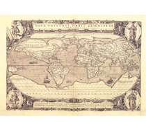 Fototapete Artgeist Retro Style World Map - Outline Of Continents With Inscriptions In Latin, 70 cm x 100 cm