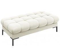 Pufs Micadoni Home Mamaia Velvet, melna/krēmkrāsa, 133 cm x 62 cm x 41 cm