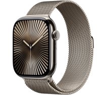 Viedais pulkstenis Apple Watch Series 10 GPS + Cellular 46mm Case Milanese Loop S/M, natural titanium