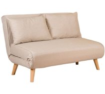 Dīvāns-gulta Hanah Home Folde 2-Seat, krēmkrāsa, 120 x 80 cm x 42 cm