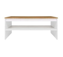 Kafijas galdiņš Holten, ozola/balta, 110 cm x 65 cm x 45.5 cm