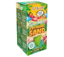 Slaima veidošanas komplekts Tuban Slime and Dynamic Sand, zaļa