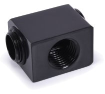 Savienojums Alphacool Low Profile ES L-Connector Rotatable G1/4 AG auf G1/4 IG, 3.1 cm, melna