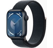 Viedais pulkstenis Apple Watch Series 9 GPS, 41mm Midnight Aluminium Midnight Sport Loop, melna