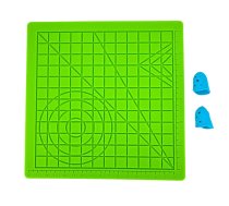 iLike S2 Silikona Pade (18x18cm) drošai 3D drukas pildspalvas lietošanai + 2 pirkstu aizsargi Zaļš