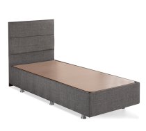 Gulta vienvietīga Kalune Design Bed Base & Headboard, 90 x 200 cm, pelēka