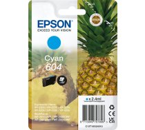 Tintes printera kasetne Epson C13T10G24010 604, zilganzaļš (cyan), 2.4 ml