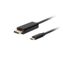 Kabelis Lanberg USB Type-C, Displayport, 1 m, melna