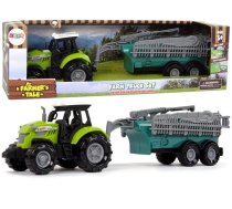 Rotaļu traktors Lean Toys A Farmers Tale 11108, melna/zaļa/pelēka