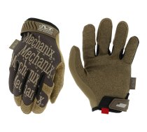 Darba cimdi pirkstaiņi Mechanix Wear Original, mākslīgā zamšāda, brūna, M