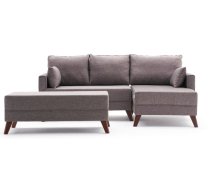 Stūra dīvāns-gulta Hanah Home Bella Mini, brūna, labais, 140 x 205 cm x 85 cm