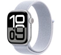 Viedais pulkstenis Apple Watch Series 10 GPS 42mm Case Blue Cloud Sport Loop, silver aluminium