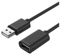 Kabelis Unitek USB 2.0 Extension USB 2.0 male, USB 2.0 female, 3 m, melna