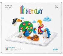 Komplekts māla figūriņu izgatavošanai Tm Toys Hey Clay Birds, daudzkrāsaina
