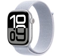 Viedais pulkstenis Apple Watch Series 10 GPS 46mm Case Blue Cloud Sport Loop, silver aluminium