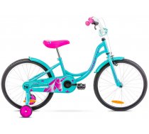 Bērnu velosipēds ar papildus riteņiem Romet Tola 20, rozā/tirkīza, 10", 16"