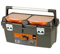 Instrumentu kaste Bahco Plastic Tool Box, 60 cm x 30.5 cm x 29.5 cm, 37 l, oranža/pelēka