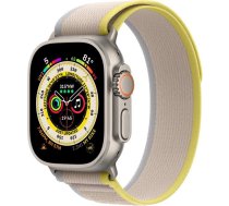 Viedais pulkstenis Apple Watch Ultra GPS + Cellular, 49mm Titanium Case with Yellow/Beige Trail Loop - M/L, titāna