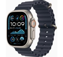 Viedais pulkstenis Apple Watch Ultra 2 GPS + Cellular 49mm Natural Titanium Case Navy Ocean Band LV/EE, natural titanium