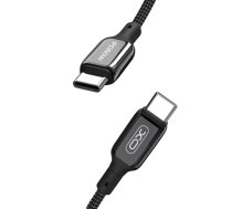 Kabelis XO NB-Q180B, 2 x USB Type-C, 100 cm, melna, 60 W