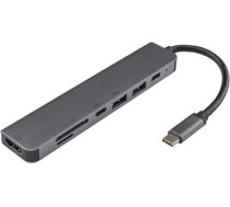 USB sadalītājs Sbox Adapter USB Type-C -> HDMI/USB3.0/SD+TF - 7in1