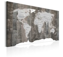 Reprodukcija Artgeist World Map: Wooden World, 120 cm x 80 cm