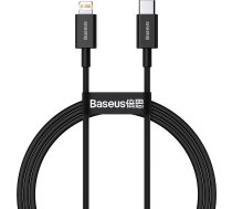 Kabelis Baseus BSU2666BLK, Lightning/USB Type-C, 100 cm, melna