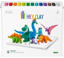 Komplekts māla figūriņu izgatavošanai Tm Toys Hey Clay Dinos, daudzkrāsaina