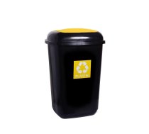 Atkritumu tvertne Plafor, 12 l, melna/dzeltena