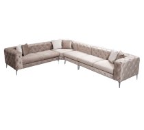 Stūra dīvāns Hanah Home Como, gaiši brūna, kreisais, 350 x 270 cm x 73 cm