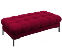 Pufs Micadoni Home Mamaia Velvet, melna/sarkana, 133 cm x 62 cm x 41 cm