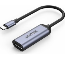 Adapteris Unitek USB-C - DisplayPort 1.4 8K@60Hz USB-C male, Displayport 1.4 female, 0.15 m, pelēka