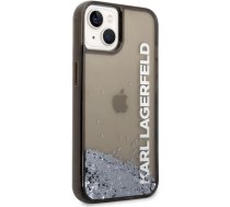 Telefona vāciņš Karl Lagerfeld Translucent Liquid Glitter Case, Apple iPhone 14 Plus, melna