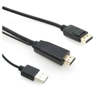 Kabelis MicroConnect HDMI / USB, Displayport, 2 m, melna